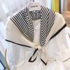 1PCS Striped 70 Silk Scarf French Hairband Small Silk Scarf Women's Fashion Tie Head Scarf Decoration Versatile