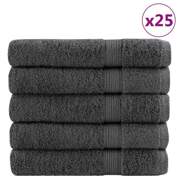 VidaXL Serviettes de Sauna de Qualité Supérieure 25 pcs, Paréos de Sauna, Draps de Bain, Serviettes de Douche Salle de Bain 137171