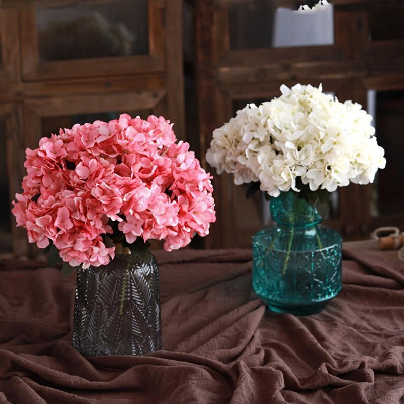 Silk Artificial Flowers Hot sales Hydrangea Wedding bridal bouquet Valentine's Day Home Room Garden arch Diy Gifts box Decora