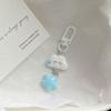 Lindo llavero con forma de nube y estrella azul, accesorio para llaves de coche, llavero kawaii de dibujos animados para mujer, colgante para bolso de mano