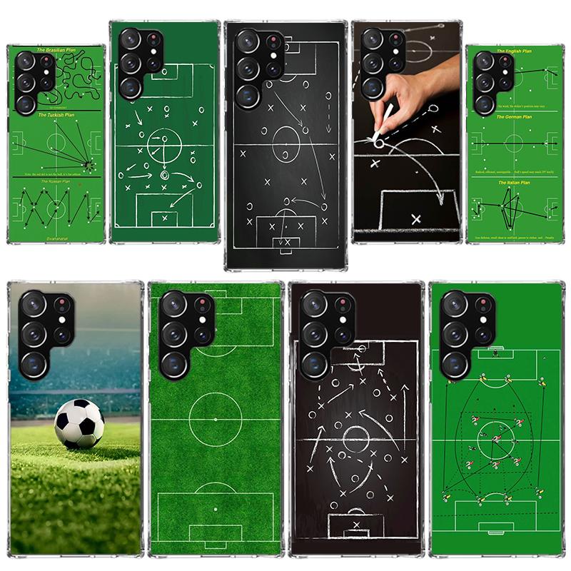 Football Soccer Tactics Time Phone Case for Samsung Galaxy S25 Edge S24 Ultra S23 Plus S22 S20 FE S10 + Soft Print Cover Coque