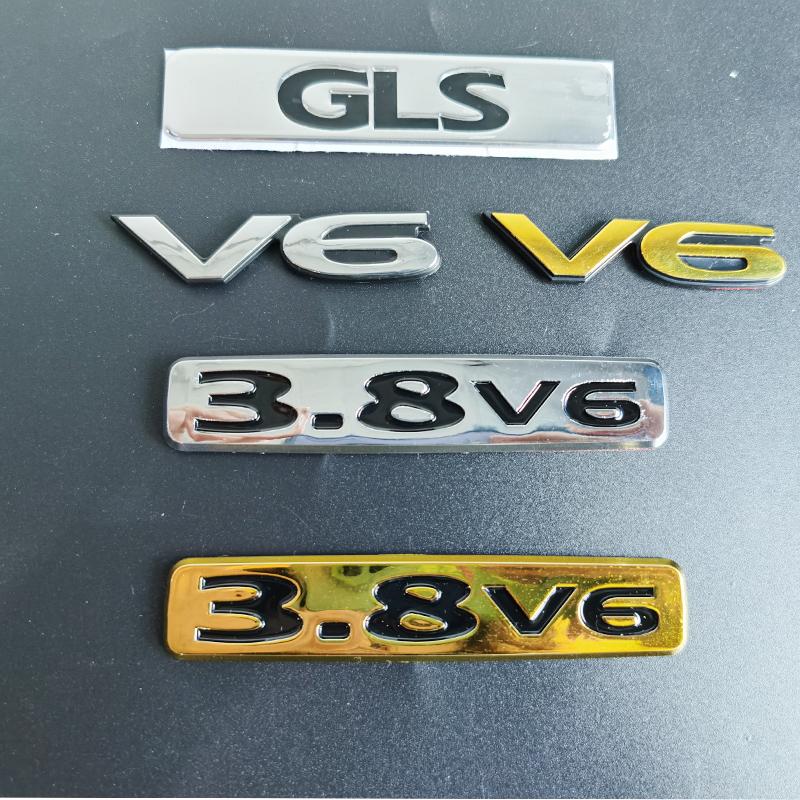 Für Mitsubishi Pajero v73 v87 v93 v97 Autoaufkleber Logo 3.8 V6 Hubraum Buchstabenlogo 1 Stück