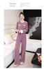 2025 Spring Women's Jacket & Wide-Leg Pants Two-Piece Set - Little Fragrance Style