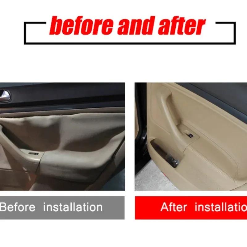 Left Hand Drive Soft Leather Door Panel Cover For Skoda Octavia 2007 2008 2009 2010 2011-2014 Car Door Armrest Panel Cover Trim