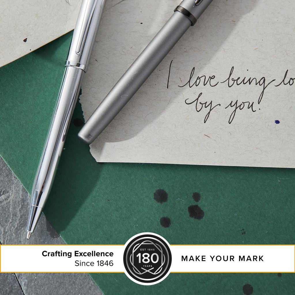 Cross Century II Chrome Premium Ballpoint Pen in Gift Box Medium A perfect gift for or other special - Nib. Father's Day, promotions, occasions.