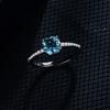 925 Sterling Silver Ring Topaz Engagement Romantic Design Wedding Brial Ring for Women Classic Fine Jewelry