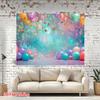 2D Colorful Macaron Balloon Backdrop, Baby Shower & Birthday Decoration