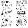 Static Halloween Stickers Black Scary Sticker Creative Spider Bat Decals  Smooth Surface