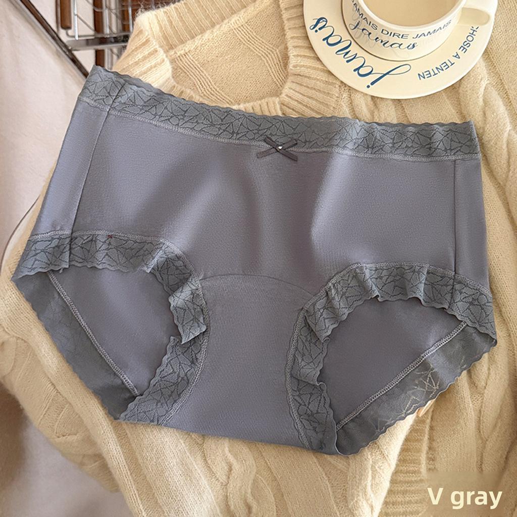 Ladies Summer New Sweet 10A Antibacterial Cotton Extended Middle Waist Triangle Briefs