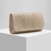 Neue Damen plissierte glänzende Dinner-Tasche Clutch Abendtasche Hochzeitstasche leichter Luxus