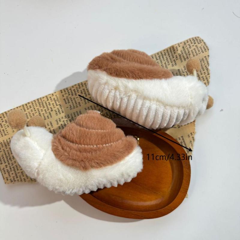 Snails Plush Toy Keychain Cartoon Animal Soft Stuffed Doll Pendant Car Key Ring Backpack Bag Decor Kid Gift