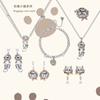 Children's Fun Cute Package Kitten Series Sweet Cool Premium Necklace Earrings Bracelet Ring
