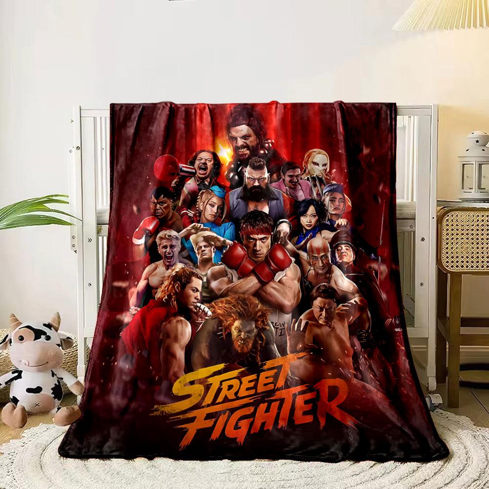 

A dynamic collage of fighters with vibrant costumes and intense poses. for all seasons blanket lunch break throw gift 80cm x 120cm