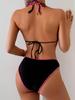 European & American Ins Style Sexy Three-Piece Strappy Print Bikini