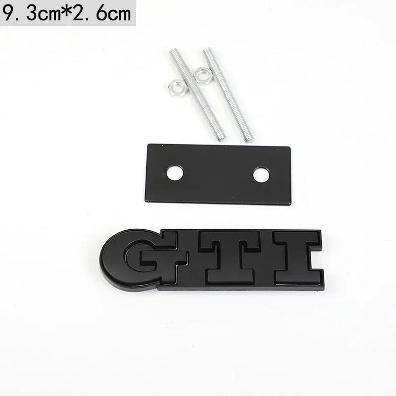 Opq1 Car Front Grille Badge Metal GTI Logo Sticker For VW GTI Polo Golf 5 6 Passat B3 Scirocco Tiguan Jetta Touareg Beetle Touran CC