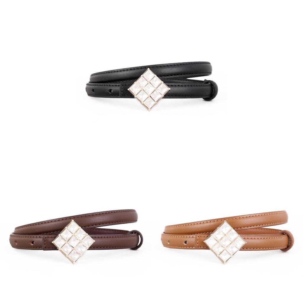 Women Leather Belt With Silver Buckle For Casual Office And Daily Wear