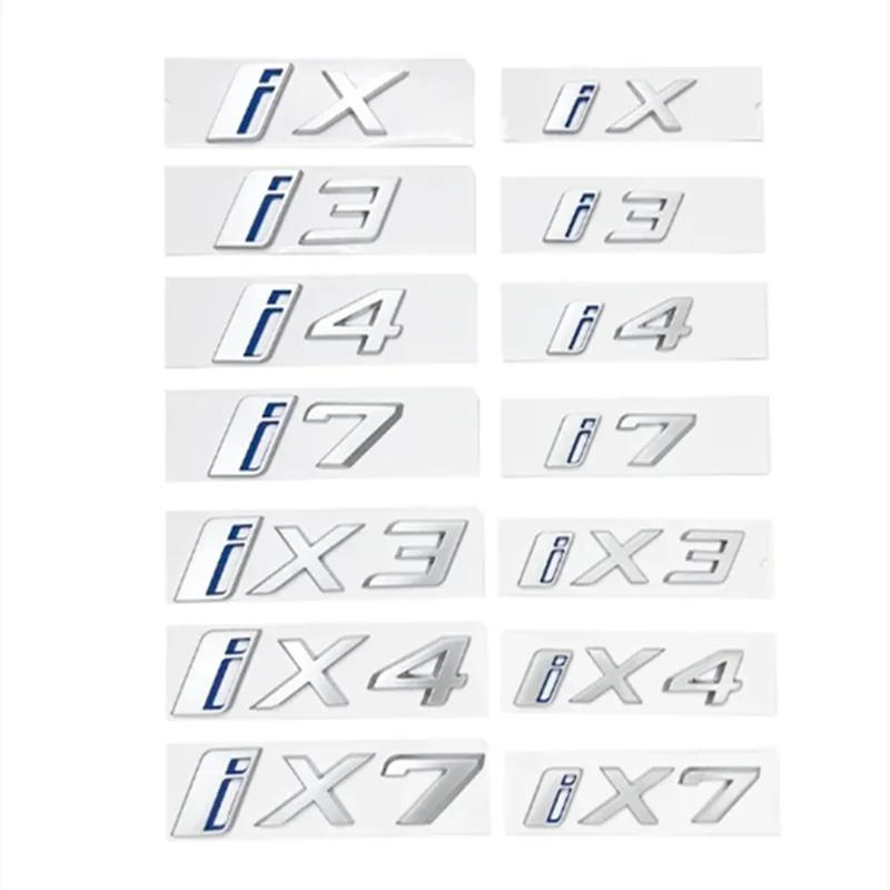 3D ABS Black Silver for BMW I3 Rear Label IX4 Digital Label IX3 Letter Label IX7 Rear eDrive Four-wheel Drive Modification Side