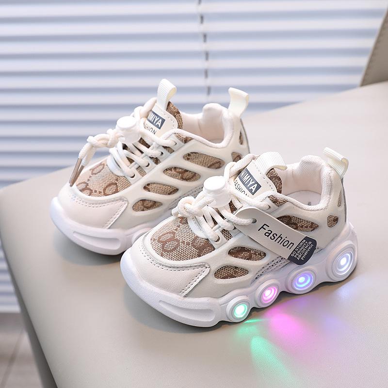 LED Light-Up Breathable Kids' Shoes for Ages 1-6 - Trendy Spring & Autumn Casual Sneakers