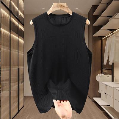 Plus Size 5XL-11XL Oversized Sleeveless T-shirt for Men Summer Tops Black Casual Tee Summer Clothes