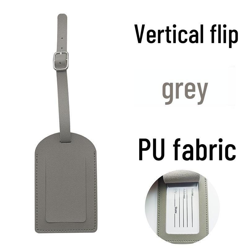 Metal Buckle Boarding Pass and PU Leather Luggage Tag with Hot Stamped Paper Card