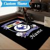 Custom Name Cardiff FC Crest Rug Game Carpet, Floor Mat for Bedroom Living Room Entryway Rug, Home Decor Idea Gift for Christmas Birthday