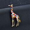 Enamel Giraffe Brooches for Women Cute Animal Brooch Pin Fashion Jewelry Gold Color Exquisite Gift