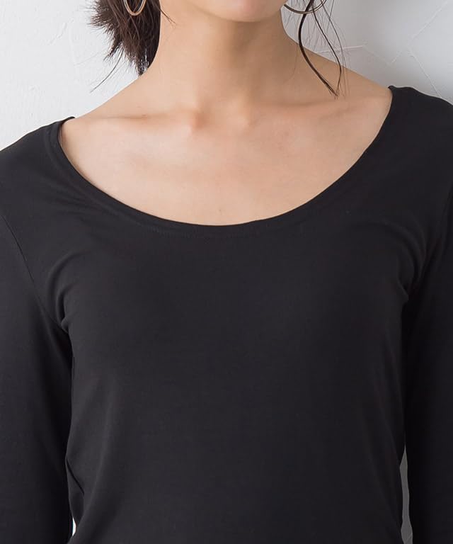 Pierrot Warm Shea Lightly Brushed Heat Ballet Size MD2 Women's Butter-Processed Innerwear, Protection, Neck, Off-White, M,