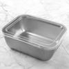 with Plastic Cover Stainless Steel Food Storage Box Rustproof Food Container  Sausage