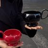 Aladdin Style Ceramic Coffee Mug 280ml With Carrying Handle Ins Design Drinkware For Home Office And Outdoor Use