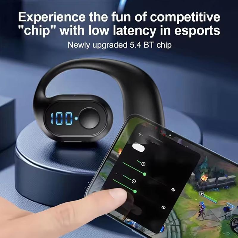 Wireless Bluetooth 5.4 Headphone Type-C Flash Charging Port Ear Hook Earphone Hifi Stereo Noise Reduction Headset Earbud