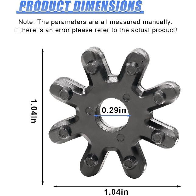 YoRise Flexible Steering Coupler, 56315-2K000FFF Automotive Steering Column Coupling Couple, Car Gear Bushing Accessories for Most Cars (2PCS)