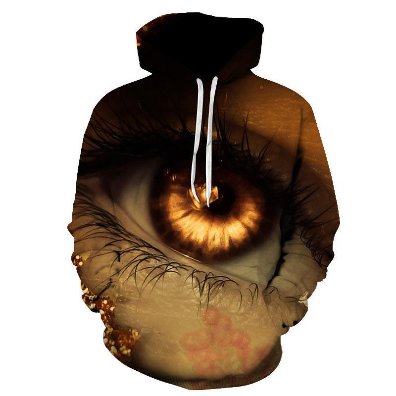 3d Print Eyeball Pattern Hoodies For Men Personality Casual Long Sleeves Pullover Sweatshirts Kids Oversized Hoodies Streetwear