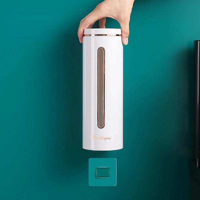 Wall Mounted Desktop Plastic Paper Cup Dispenser Household Disposable Cup Storage Rack for Coffee Tea Cups
