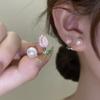 Silver Needle Dongdaemun Fresh Colorful Earrings - Simple, Versatile, Luxury Studs with a High-End Sense