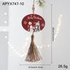 Christmas Wooden Letter Round Ornament - Tree Decoration and Home Décor