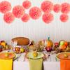 1pcs Set 7.8inch Red Paper For Birthday Party Flower Balls Paper Pom Pom Paper Paper Flowers Decorations Hanging Flowers