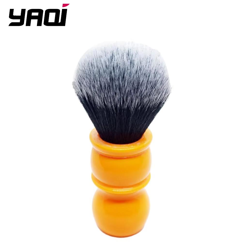 

Yaqi 24MM Shaving Brushes And Sandalwood Shaving Soap Orange Handle oft Synthetic Hair Good Tuxedo Knot Shave Brush