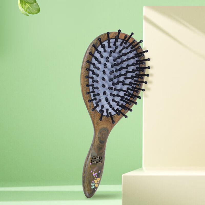 Tan Mujiang Sandalwood Airbag Massage Comb Gift Set