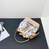 Graffiti Bucket Bag Women 2025 Single Shoulder Messenger Bag Hand-held Vegetable Basket Fashionable All-match Handbag