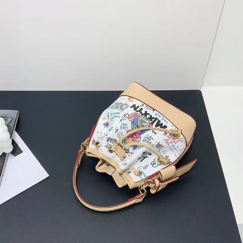 Graffiti Bucket Bag Women 2025 Single Shoulder Messenger Bag Hand-held Vegetable Basket Fashionable All-match Handbag