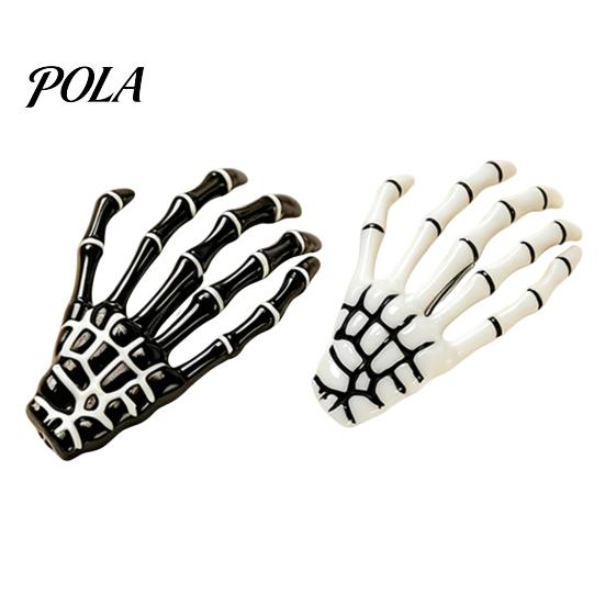 2Pcs Gothic Dark Style Hairpins, Hair Pins for Bangs, Skeleton Hand Bone Hair Clips for Halloween Cosplay Photography Props