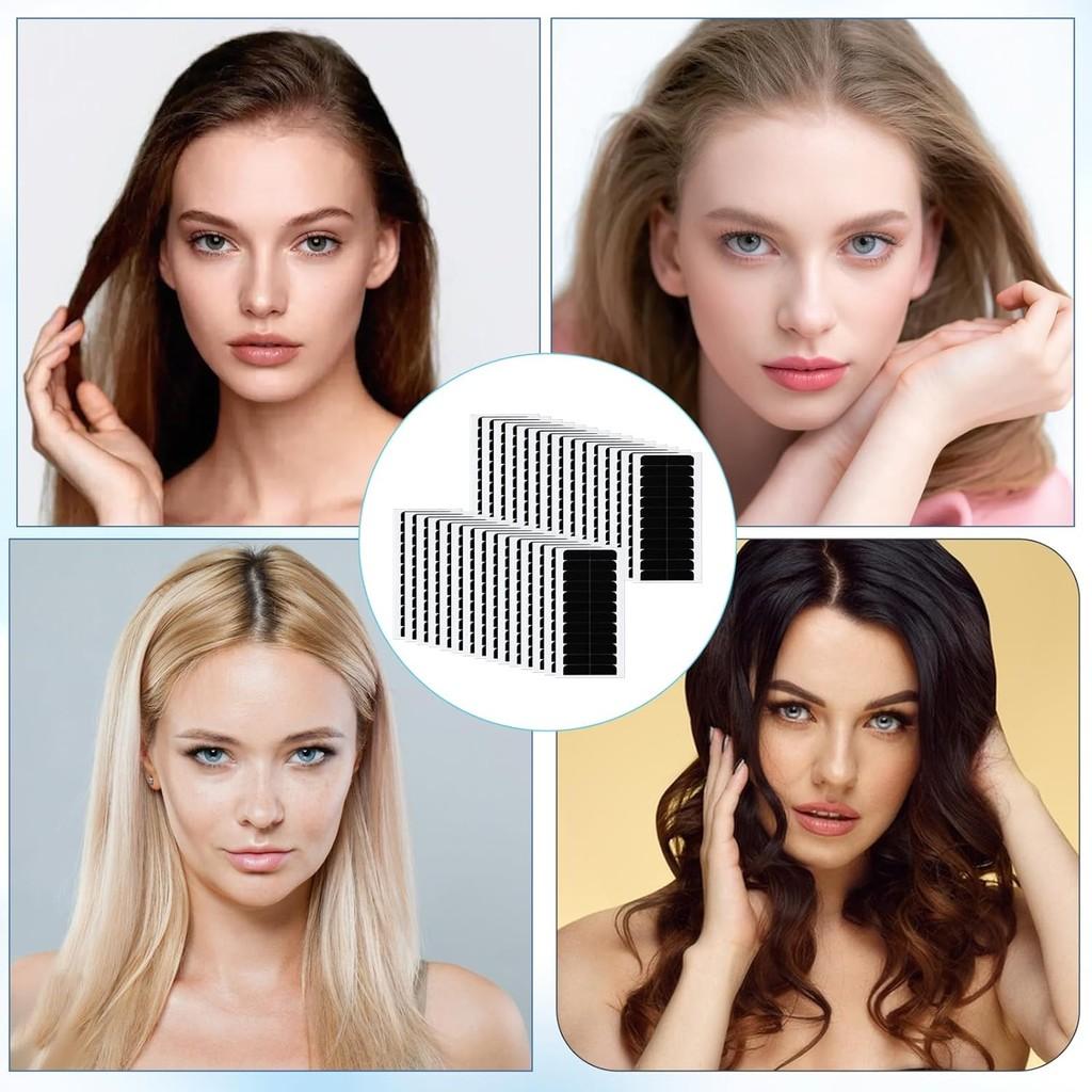 360PCS Double-Sided Hair Extension Tape Tabs 4cmx0.8cm Replacement Tape for Tape-In Extensions Waterproof Invisible Hold
