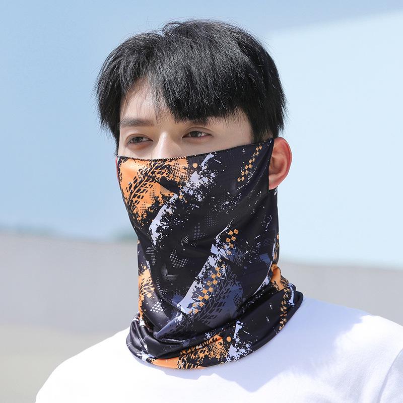 Unisex UV Protection Breathable Face Mask & Neck Gaiter with Ear Loops for Summer Cycling