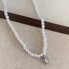 Retro Elegant Water Drop Zirconia Pearl Necklace – Chic High-End Choker Chain.