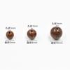 100PCS Dark Brown Wooden Beads Undyed Natural Stripe Round Wood Loose Craft Beads for Bracelets and Jewelry Making