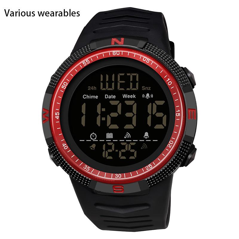 New Style Electronic Form Movement Fashion Trend Men's High School Watch Glow-in-the-dark Waterproof Watch