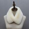 1Pc Thicker Warm Fluffy Faux Fur Scarf Leather Collar Women Shawl Winter