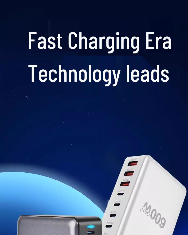 600W GaN PD Multi-Port Fast Charger for Desktops & Mobile Devices