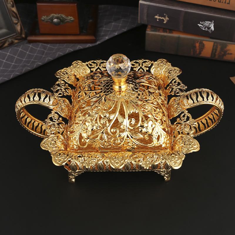 Gold Alloy Fruit Plate Snack Bowl