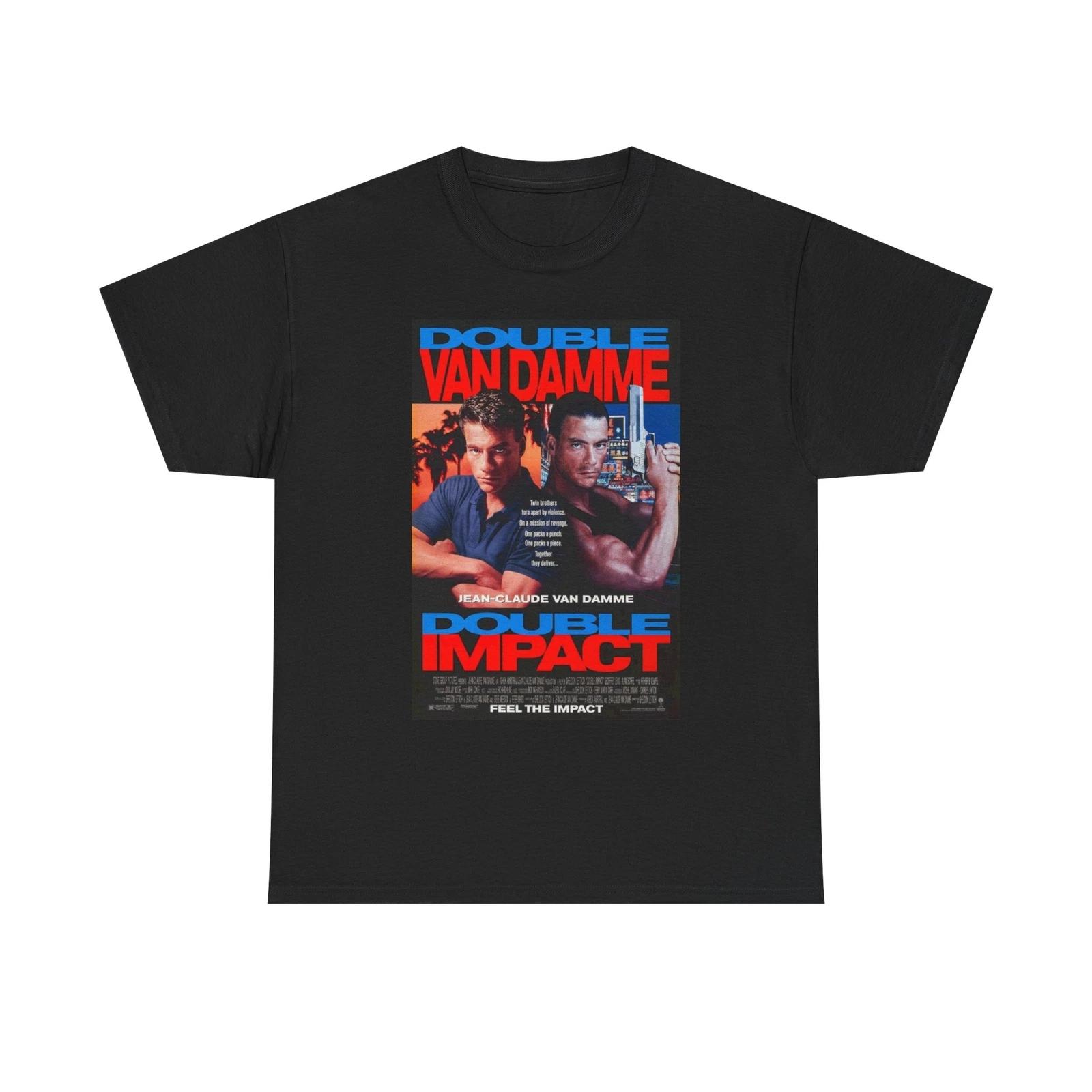Men s and Women s T-shirts Double Impact Van Damme Graphic XL